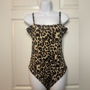 Animal Print Bodysuit Size L